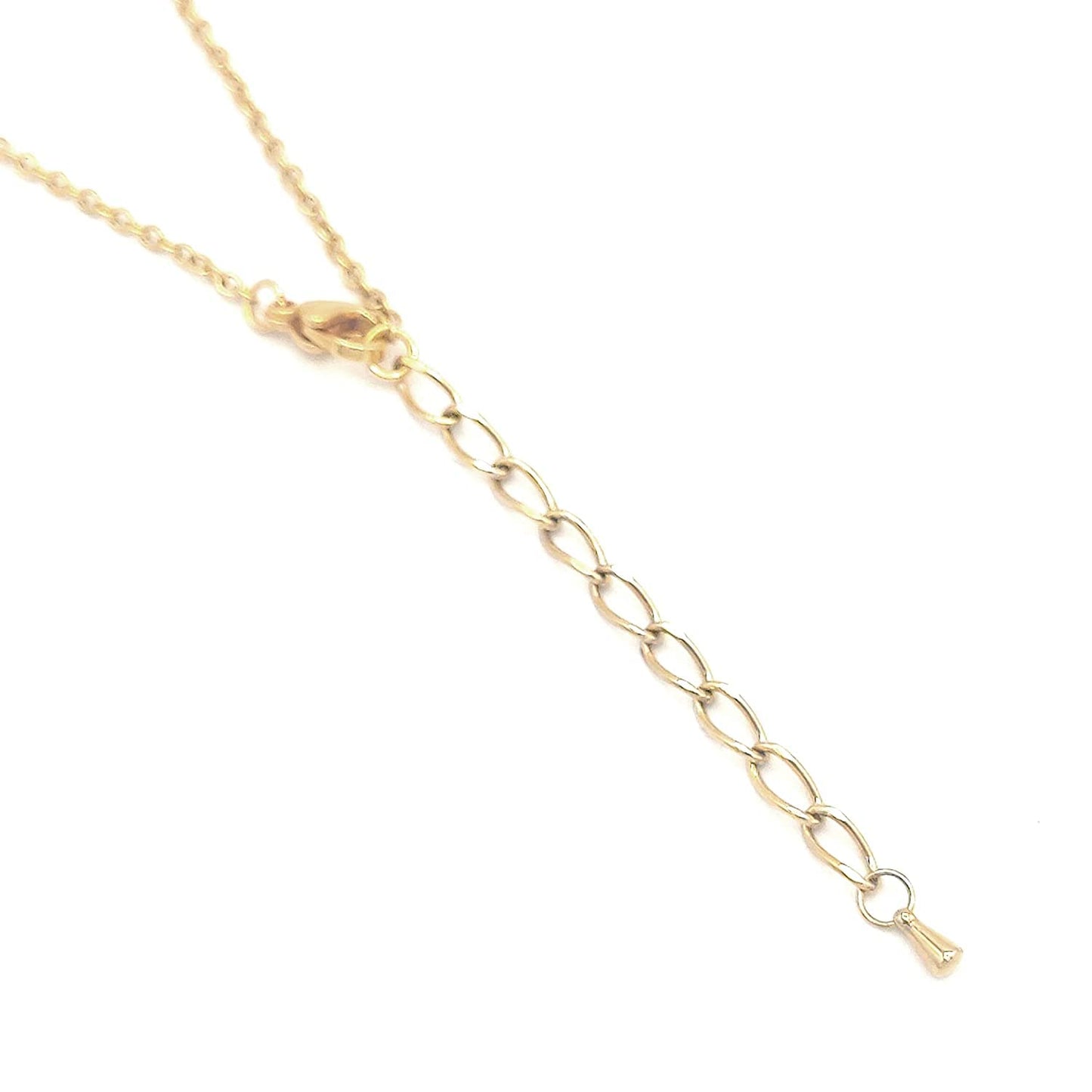 Collier sautoir doré sobre et élégant aux formes géométriques