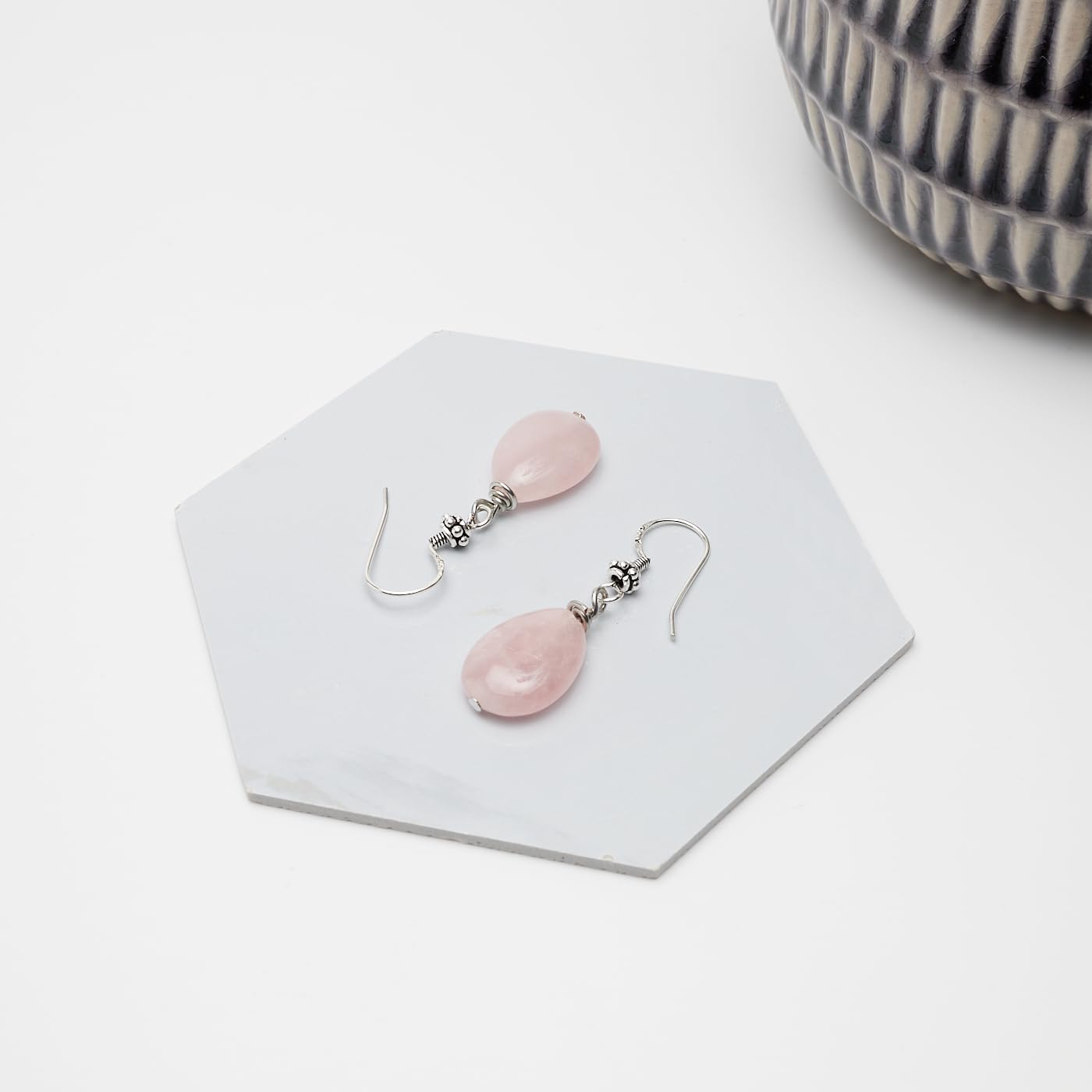 Boucles d'oreilles en argent sterling avec pierres naturelles faites à la main