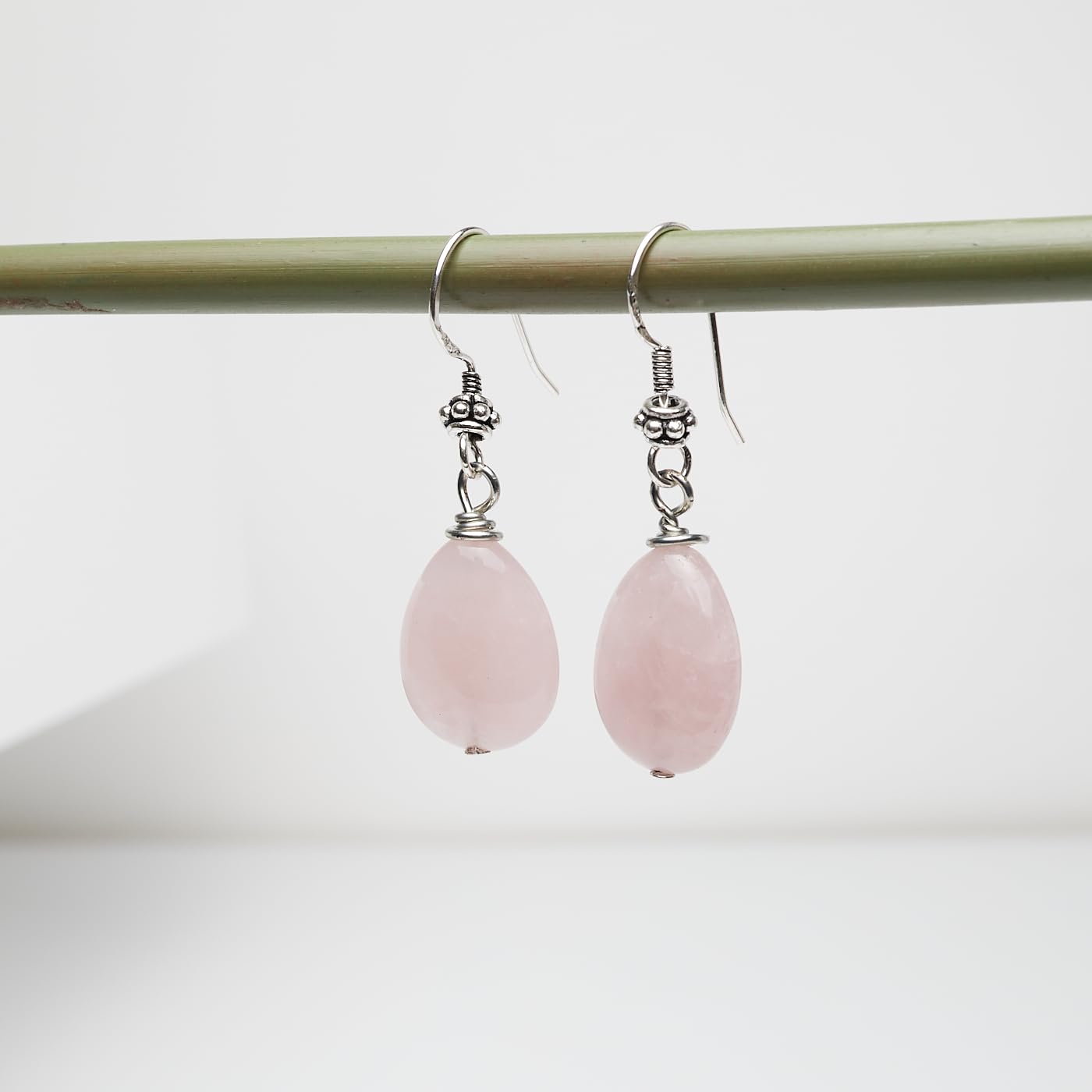 Boucles d'oreilles en argent sterling avec pierres naturelles faites à la main