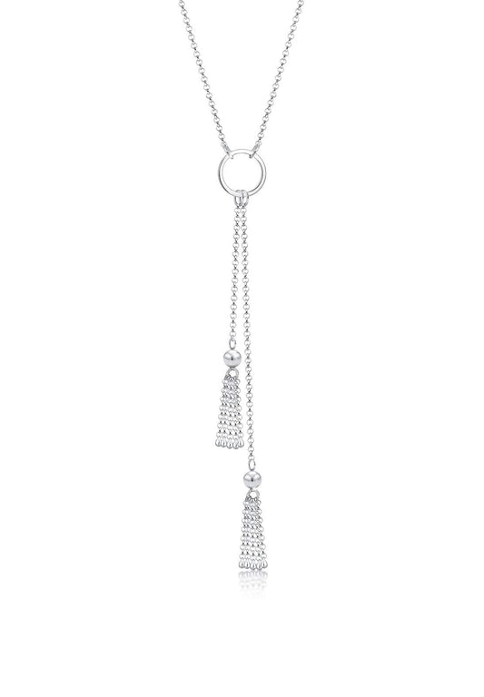 Elli Collier Femme en Y Pendentif à Gland en Argent Sterling 925