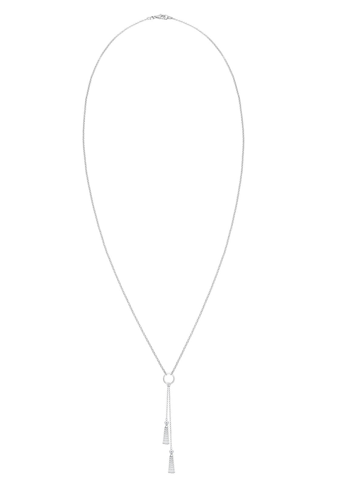 Elli Collier Femme en Y Pendentif à Gland en Argent Sterling 925