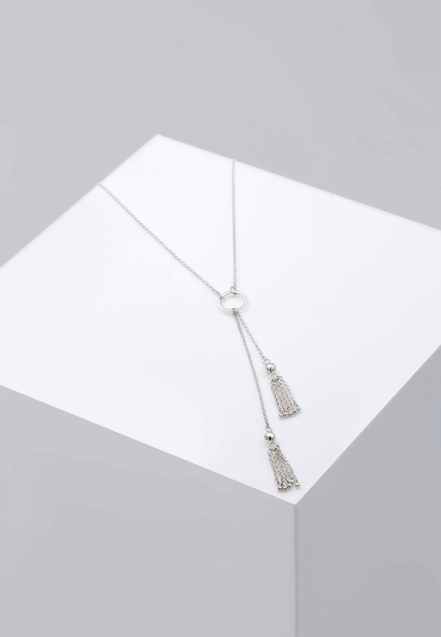 Elli Collier Femme en Y Pendentif à Gland en Argent Sterling 925